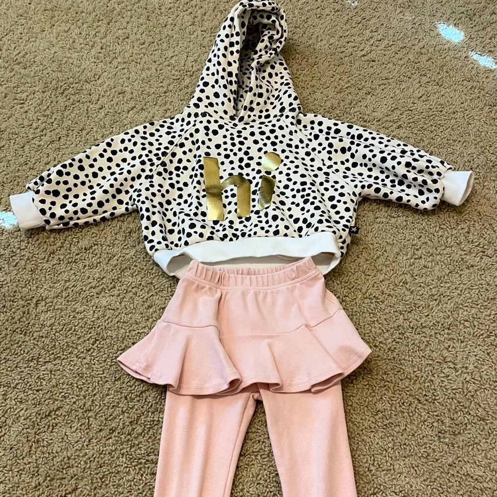 Petite Hailey Leopard Top/Pant Set Boutique Toddler Size 2